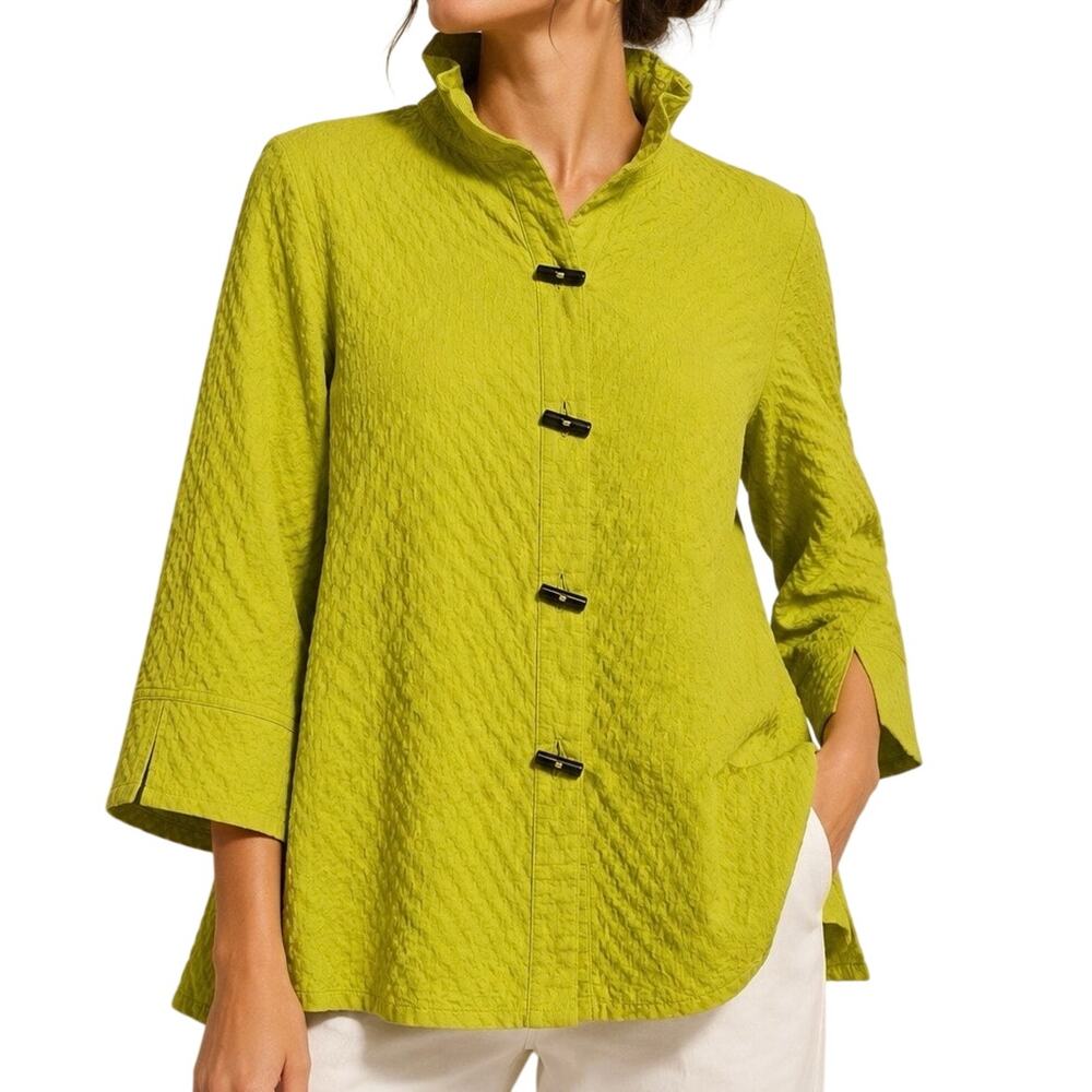 Moonlight by Y&S Sz Large Vibrant Yellow/Green Wearable Art to Shirt Top Unique